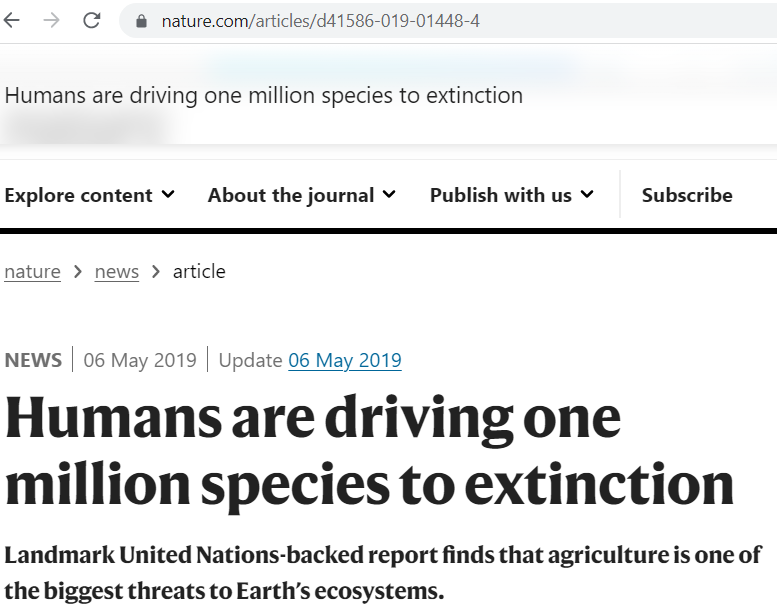 extinction comes for us as well
