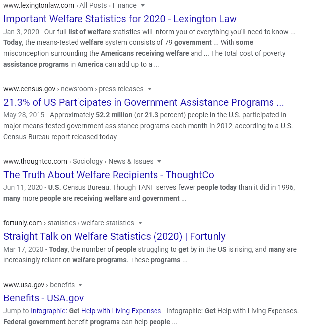welfare