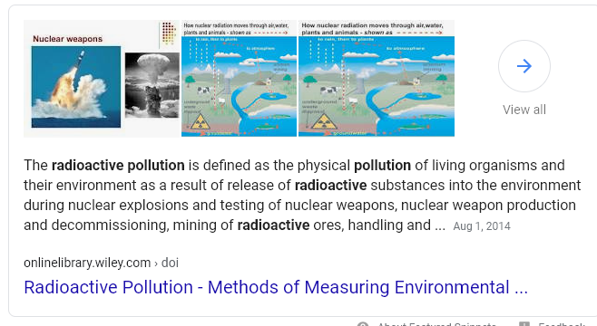 radiation pollution