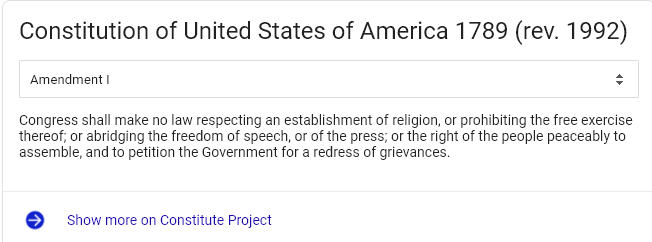 amendment one USA