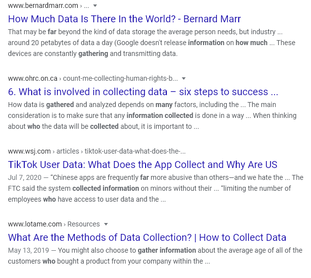 data