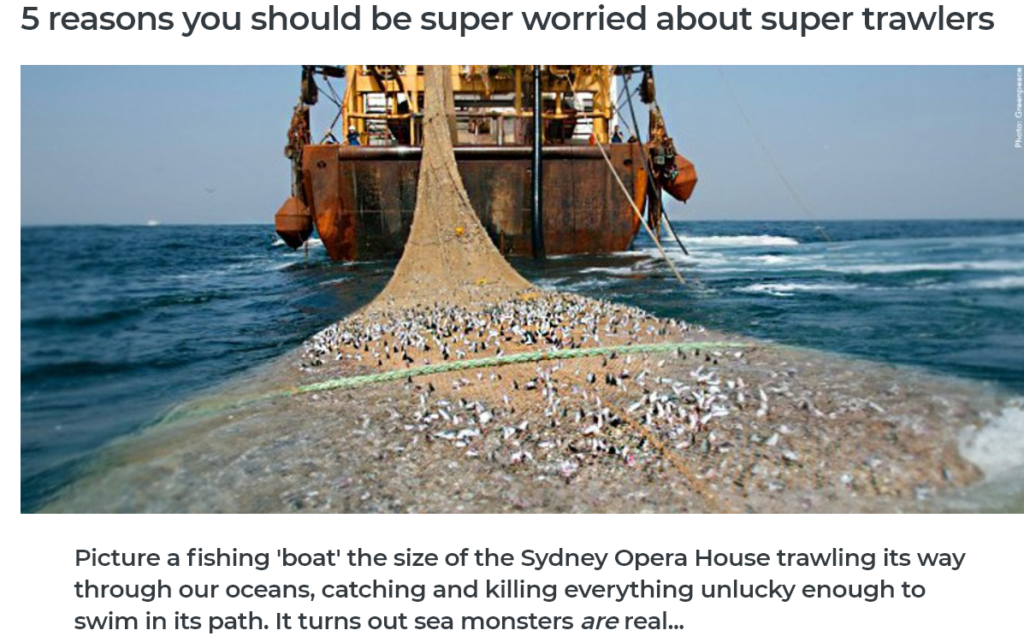 we refuse to care/ even though entire "fish nations" are destroyed/ never to repopulate again
