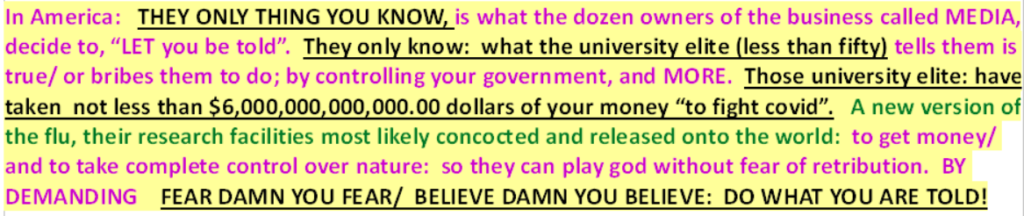 money rules the news/ covid is lots of money
