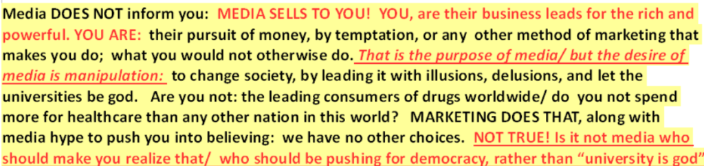 media sells you