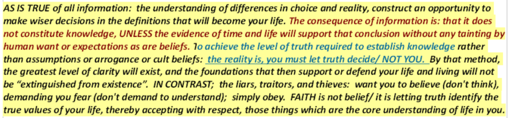 let truth decide/ not you