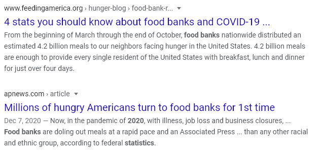 poverty sets in