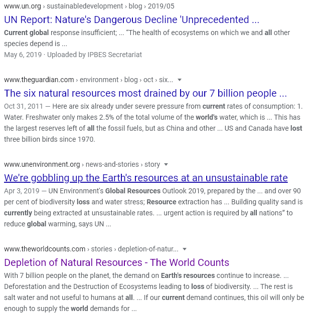 our dying world