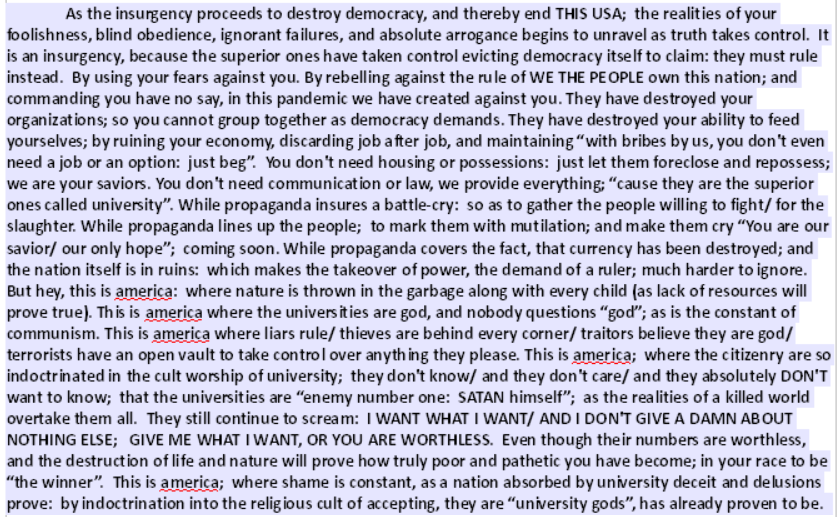 the intellectual insurgency; only the expert decides