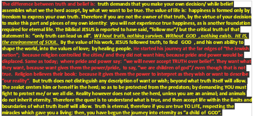 only truth survives