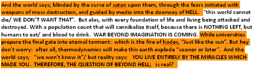 hell is a one way journey