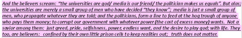 power is a felony against democracy