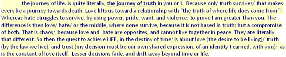 the journey of truth