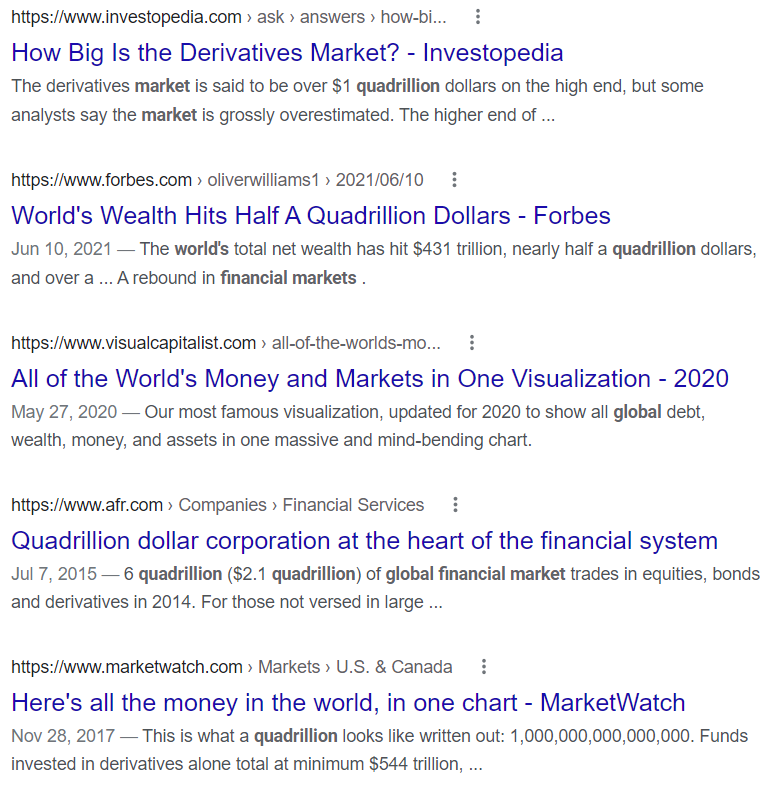there is no reality worldwide in numbers. they reflect only the amount of thieves using numbers to enslave
