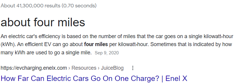 electric is not the answer